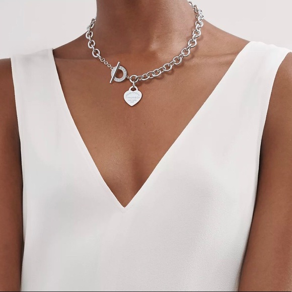 Tiffany and co Heart Tag Toggle Necklace - Picture 5 of 11